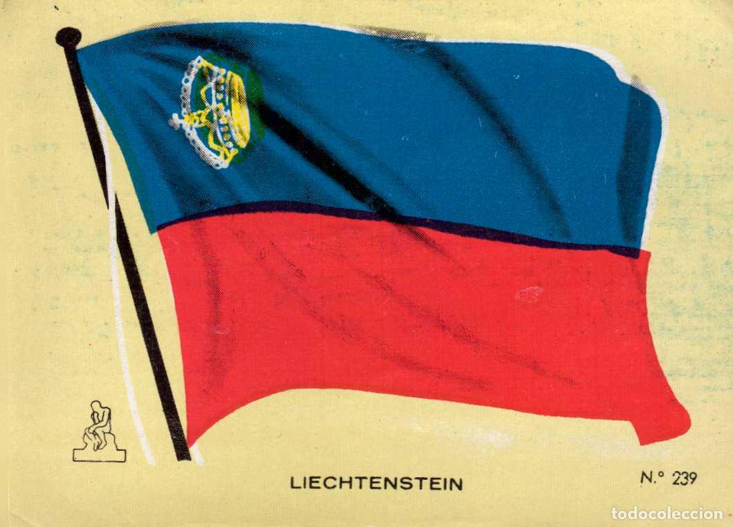 Coleccionismo cromos antiguos: N&ordm;239 BANDERA LIECHTENSTEIN. CROMO COLECCI&Oacute;N UNIVERSAL ESCUDOS, BANDERAS, MAPAS, MONEDAS. ALES, 1962