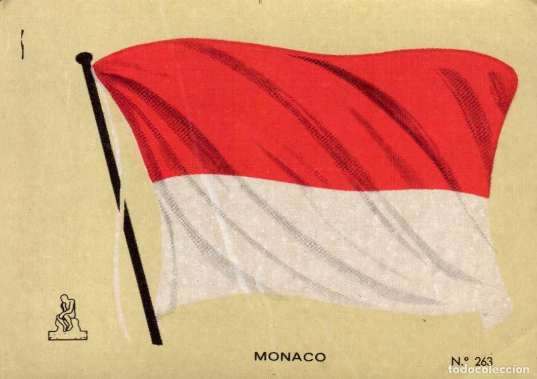 Coleccionismo cromos antiguos: N&ordm;263 BANDERA MONACO . CROMO COLECCI&Oacute;N UNIVERSAL ESCUDOS, BANDERAS, MAPAS, MONEDAS. ALES, 1962
