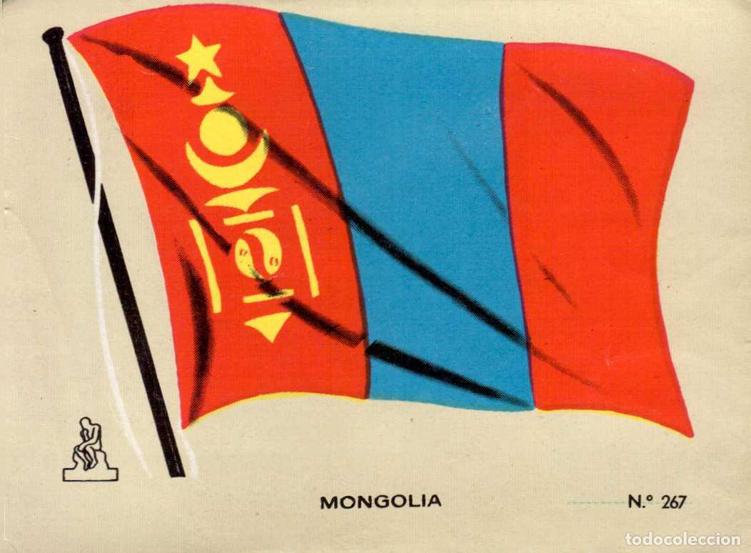 Coleccionismo cromos antiguos: N&ordm;267 BANDERA MONGOLIA . CROMO COLECCI&Oacute;N UNIVERSAL ESCUDOS, BANDERAS, MAPAS, MONEDAS. ALES, 1962