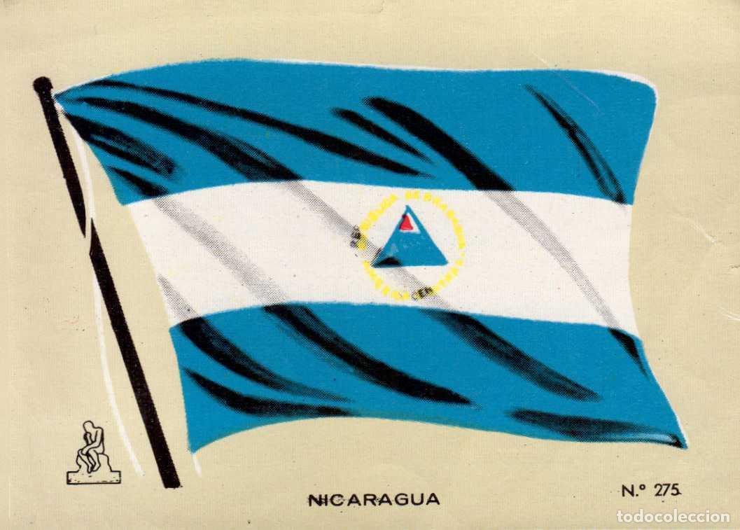 Coleccionismo cromos antiguos: N&ordm;275 BANDERA NICARAGUA . CROMO COLECCI&Oacute;N UNIVERSAL ESCUDOS, BANDERAS, MAPAS, MONEDAS. ALES, 1962