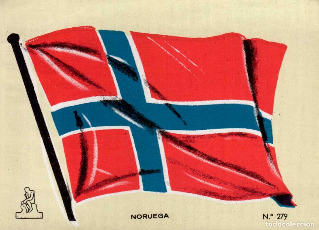 Coleccionismo cromos antiguos: N&ordm;279 BANDERA NORUEGA . CROMO COLECCI&Oacute;N UNIVERSAL ESCUDOS, BANDERAS, MAPAS, MONEDAS. ALES, 1962
