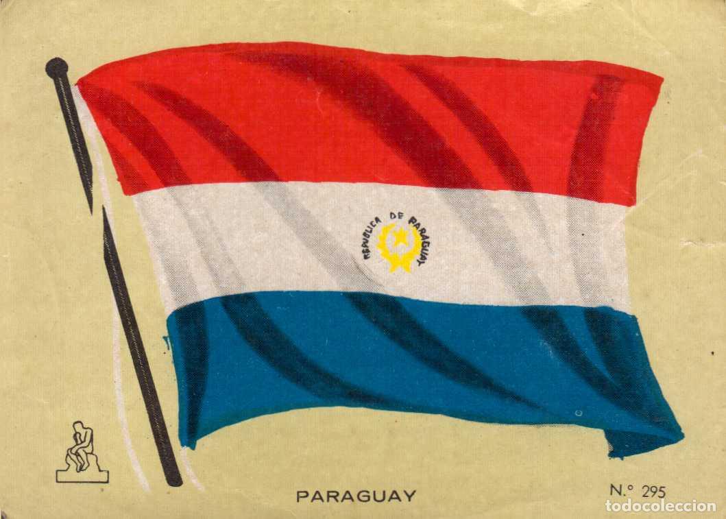 Coleccionismo cromos antiguos: N&ordm;295 BANDERA PARAGUAY . CROMO COLECCI&Oacute;N UNIVERSAL ESCUDOS, BANDERAS, MAPAS, MONEDAS. ALES, 1962