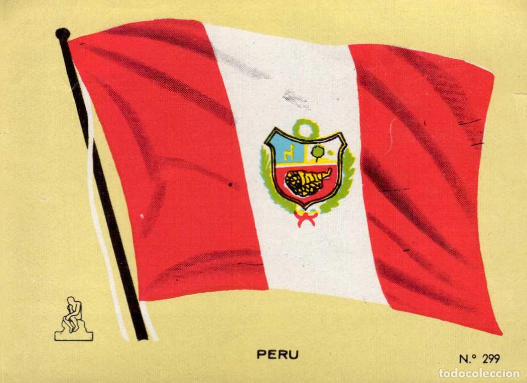 Coleccionismo cromos antiguos: N&ordm;299 BANDERA PERU . CROMO COLECCI&Oacute;N UNIVERSAL ESCUDOS, BANDERAS, MAPAS, MONEDAS. ALES, 1962
