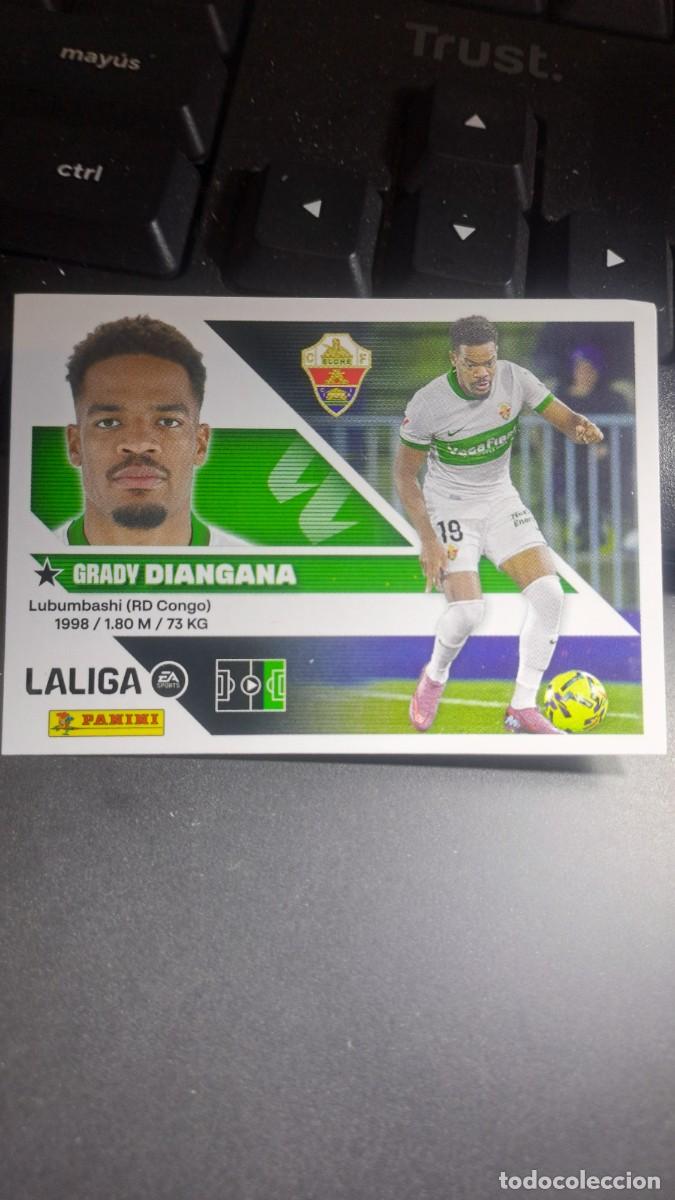 Coleccionismo cromos antiguos: CROMO DIANGANA 19 ELCHE LIGA 2026 2027 26 27 ESTE PANINI NUNCA PEGADO