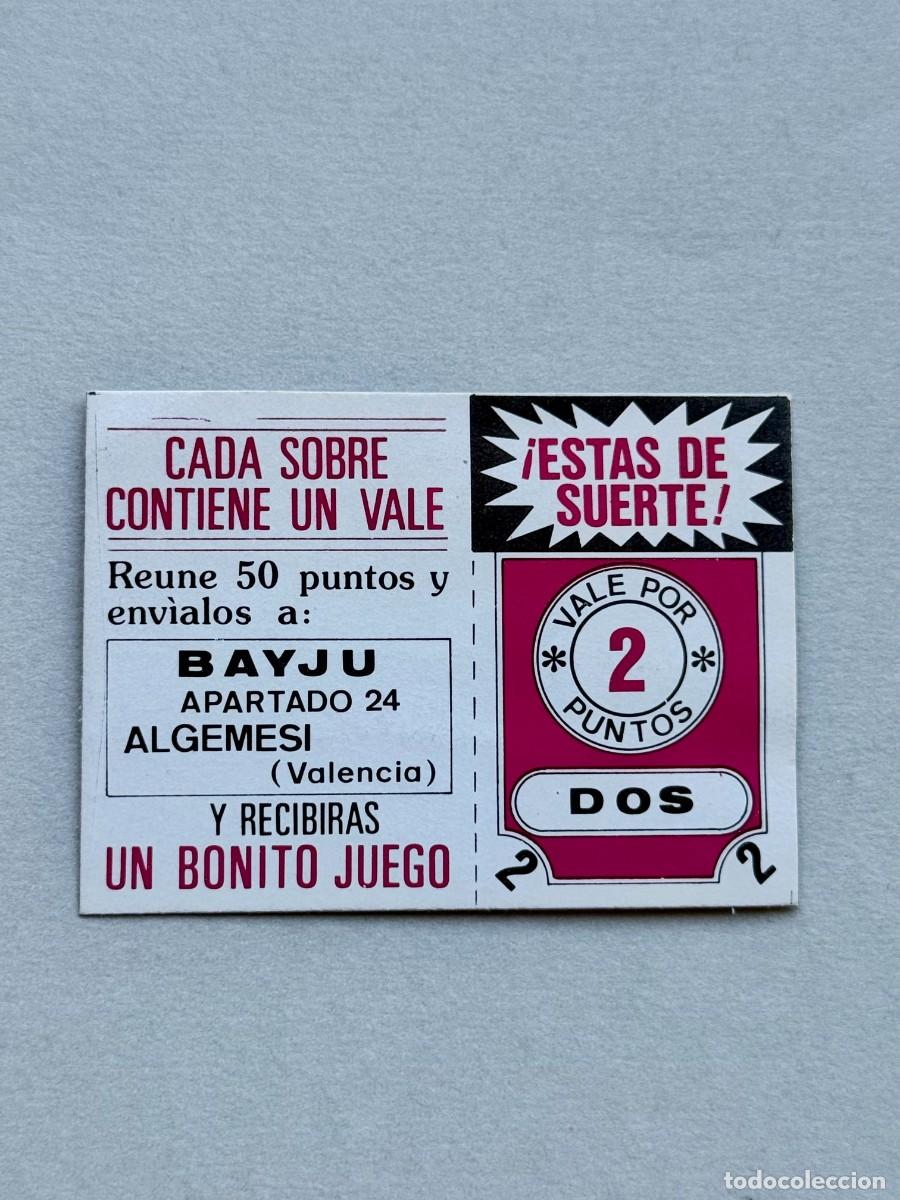 Coleccionismo cromos antiguos: Vale promocional marca BAYJU