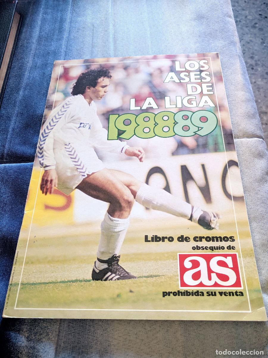 Coleccionismo cromos antiguos: Libro de cromos &rdquo;Los Ases de la Liga 1988-89&rdquo; - Obsequio de Diario AS
