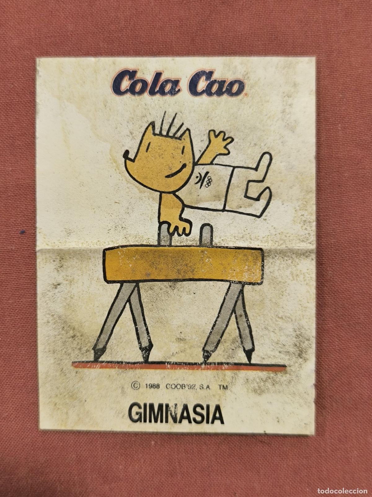 Collectable Antique Stickers: Cromo Cola Cao Cobi Gimnasia &ndash; Mascota Ol&iacute;mpica Barcelona 92 Coleccionismo