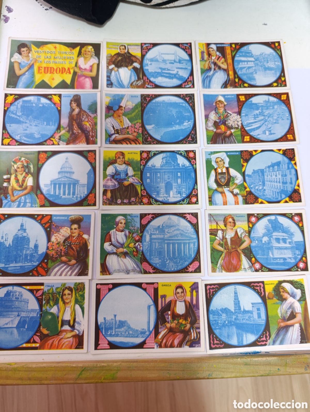 Coleccionismo cromos antiguos: VESTIDOS TIPICOS DE LAS MUJERES EN LOS PAISES DE EUROPA