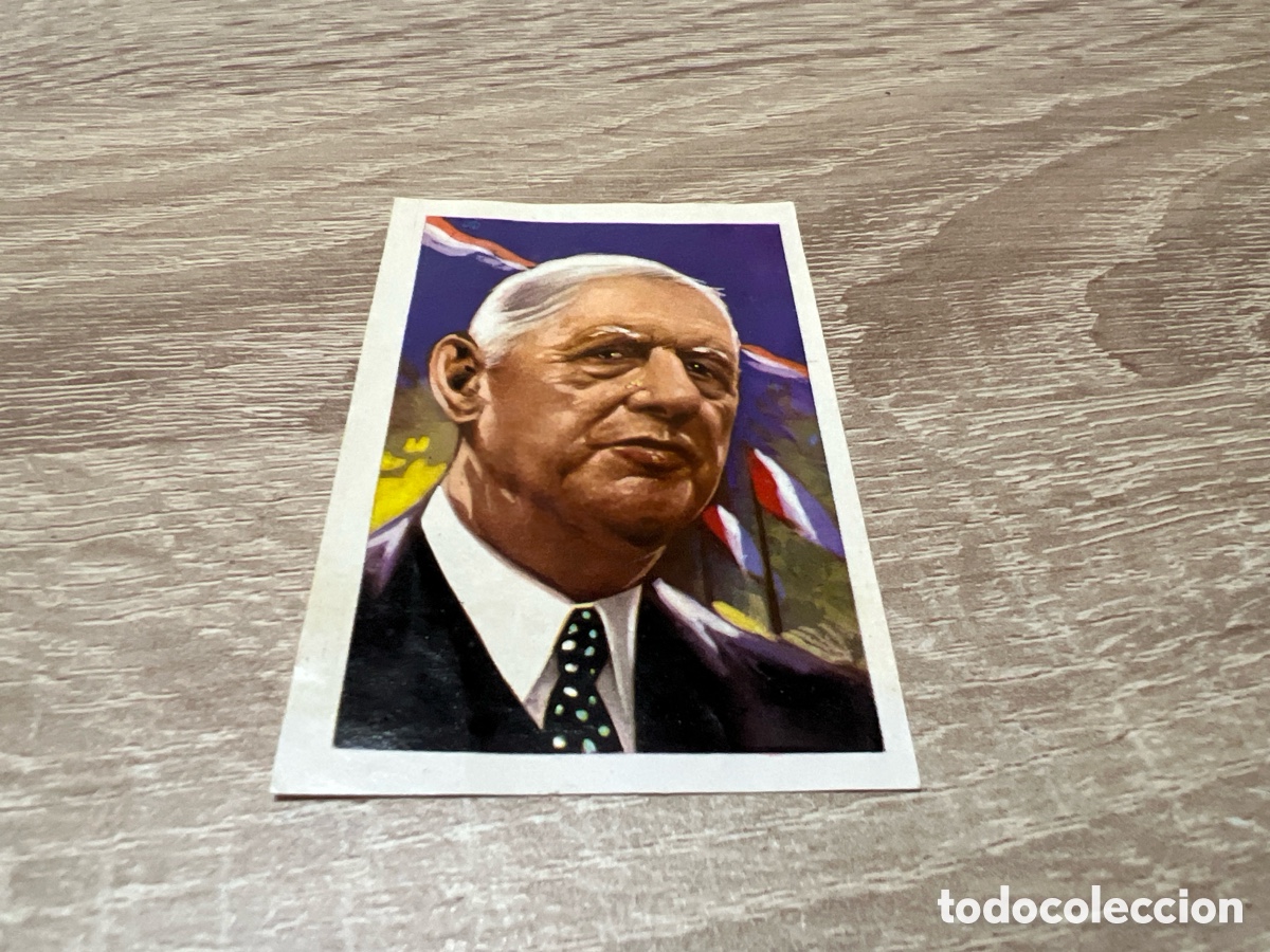 Collectable Antique Stickers: 1964 DE GAULLE # 8 CHOCOLATES SIMON DESPEGADO