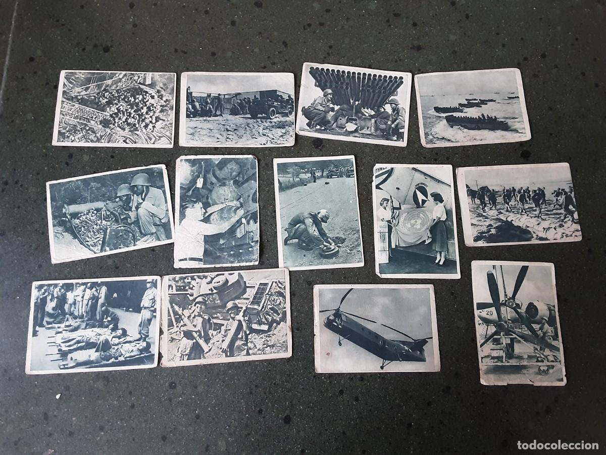 Coleccionismo cromos antiguos: La guerra en Corea 2&ordf; serie lote de 13 cromos
