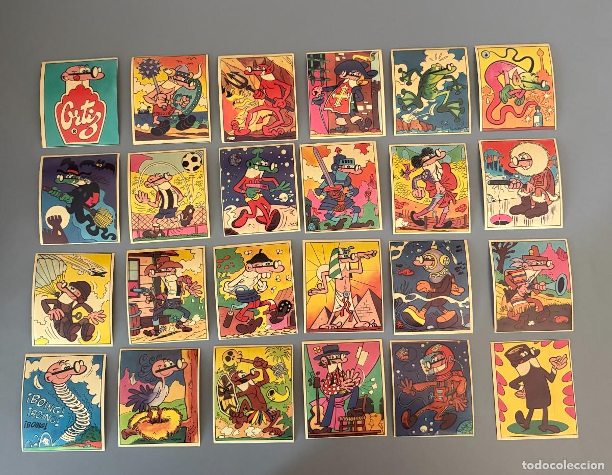 Coleccionismo cromos antiguos: LOS DISFRACES DE MORTADELO ORTIZ COLECCI&Oacute;N COMPLETA 24 CROMOS PEGATINAS NO PHOSKITOS NUNCA PEGADOS