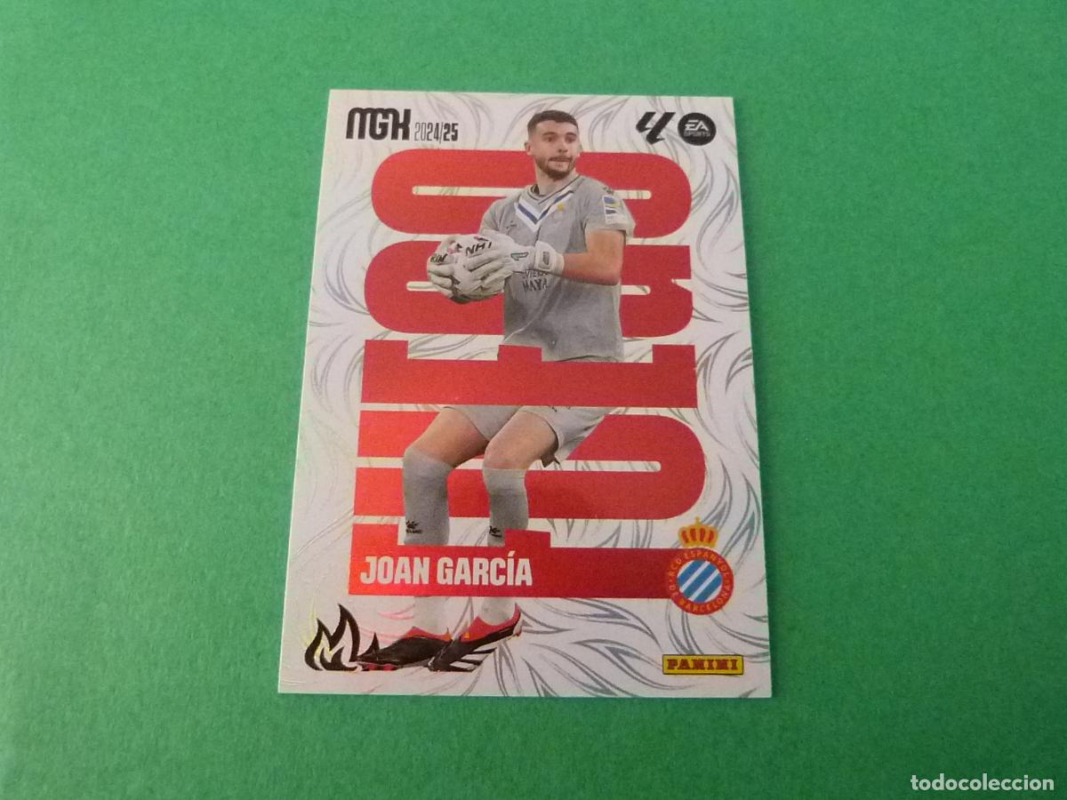 Coleccionismo cromos antiguos: TRADING CARD FUTBOL JOAN GARCIA R.C.D. ESPA&Ntilde;OL FUEGO N&ordm; P 500 LIGA MEGACRACKS 2024-2025/24-25