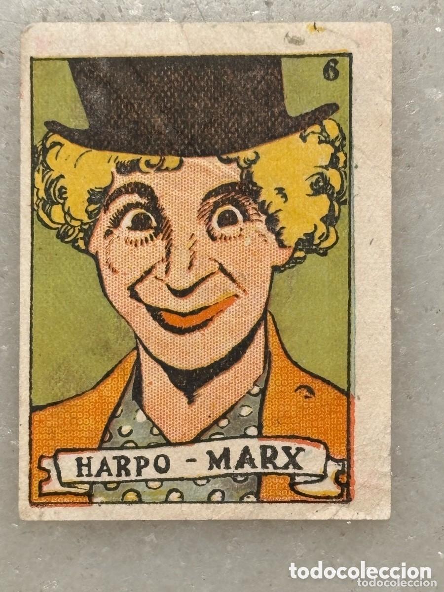 Coleccionismo cromos antiguos: Cromo Harpo Marx. &Aacute;lbum cultura. Bruguera 1939