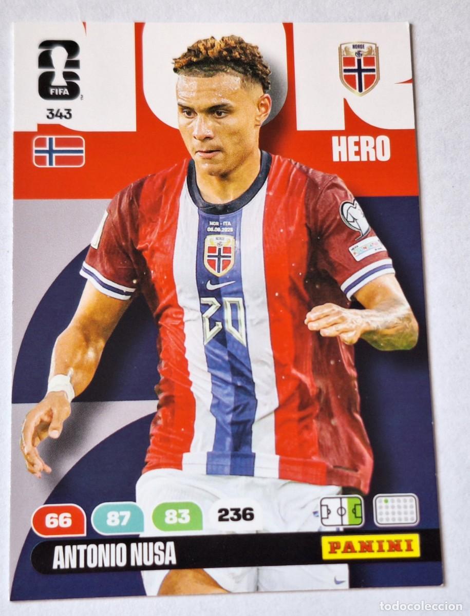 Coleccionismo cromos antiguos: CROMO 343 - ANTONIO NUSA - NORUEGA FIFA WORLD CUP 2026 - ADRENALYN - PANINI - NUEVO