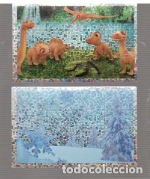 Coleccionismo cromos antiguos: DOS CROMO DE LA HUELLA DEL TIRANOSAURIO DE GALLETAS ARTIACH OROZCON&ordm; 12 - 91