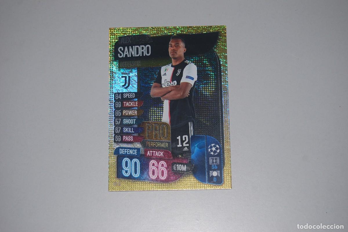 Coleccionismo cromos antiguos: ALEX SANDRO JUVENTUS UEFA CHAMPIONS LEAGUE TOPPS MATCH ATTAX PRO-PERFORMER DORADO 2019-20, 20192020