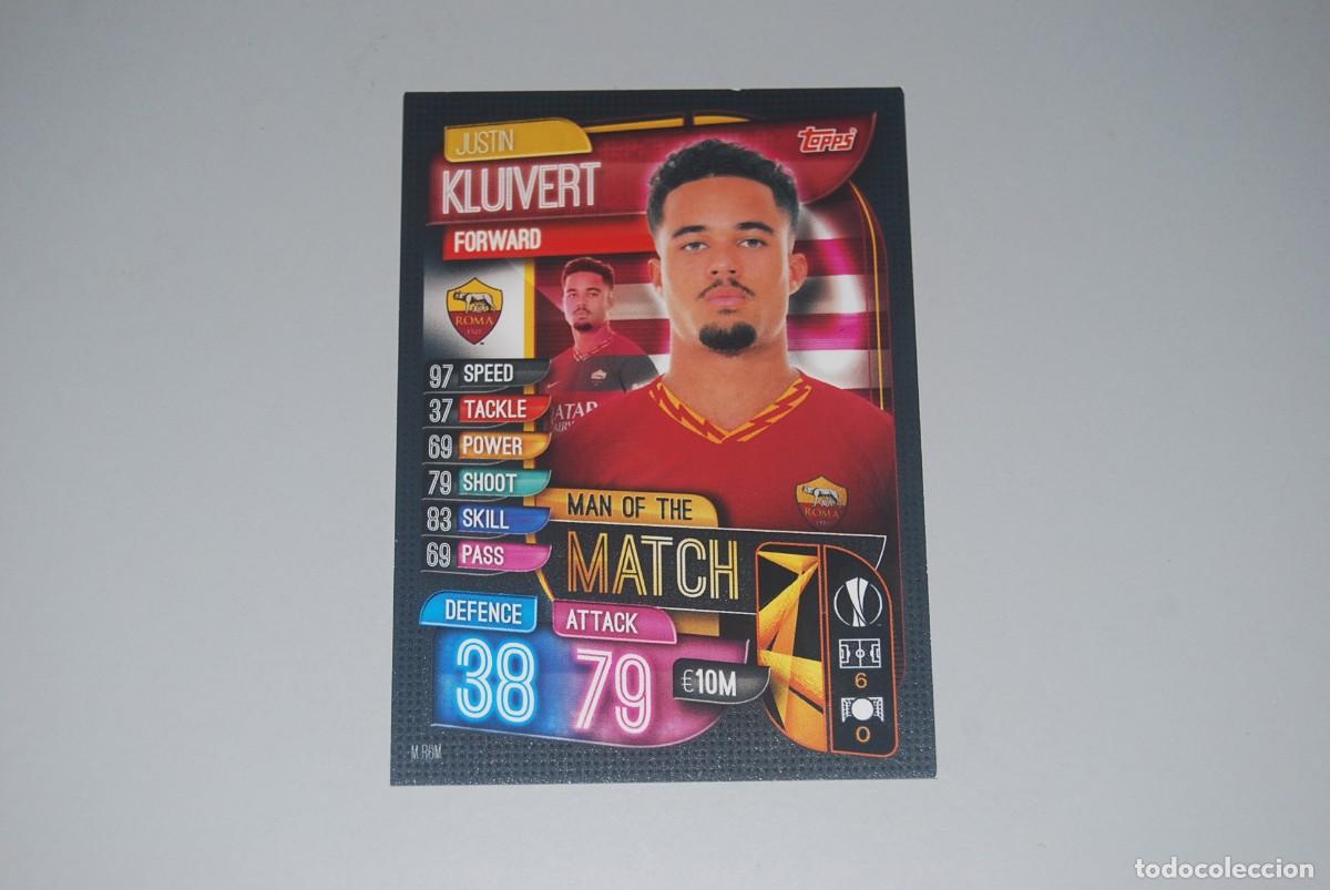 Coleccionismo cromos antiguos: JUSTIN KLUIVERT AS ROMA UEFA CHAMPIONS LEAGUE TOPPS MATCH ATTAX 2019-20, 2019-2020 (VER FOTOS)