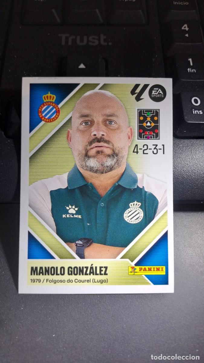 Coleccionismo cromos antiguos: CROMO MANOLO GONZALEZ 2 ENTRENADOR ESPANYOL LIGA 2026 2027 26 27 ESTE PANINI NUNCA PEGADO