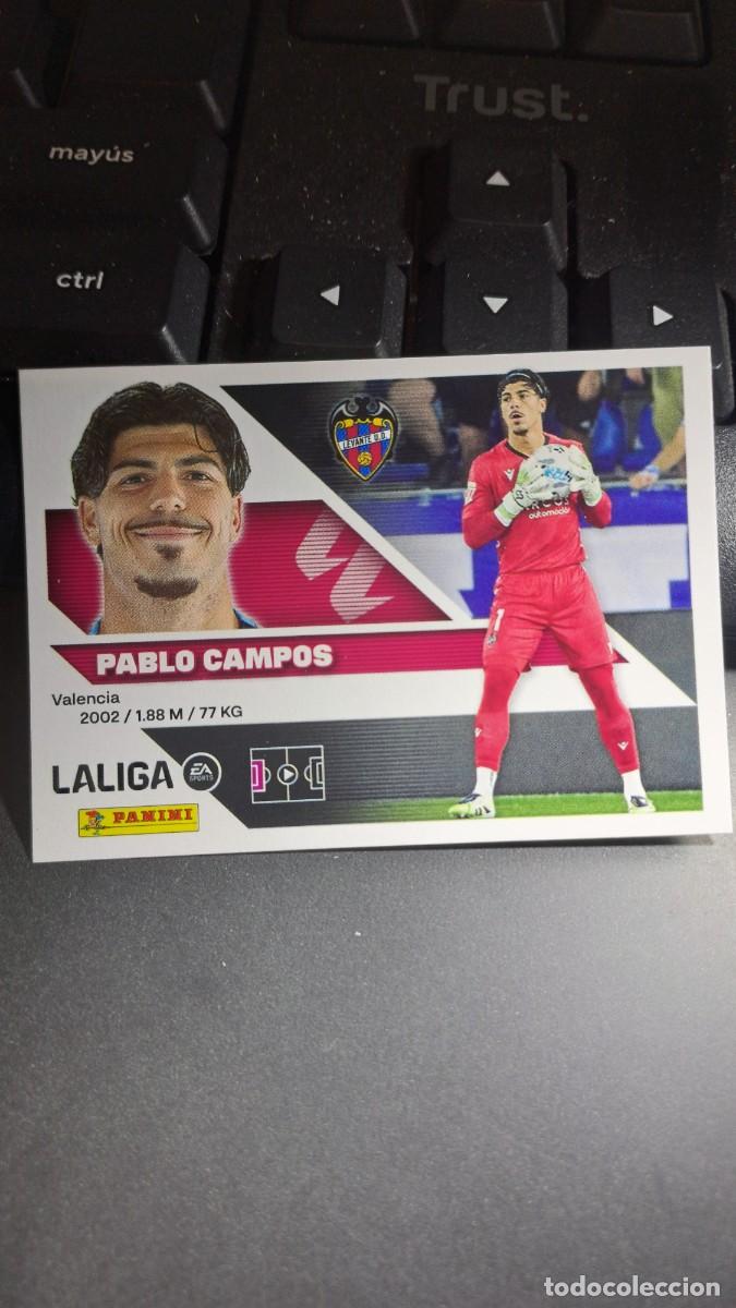Coleccionismo cromos antiguos: CROMO PABLO CAMPOS 4 LEVANTE LIGA 2026 2027 26 27 ESTE PANINI NUNCA PEGADO