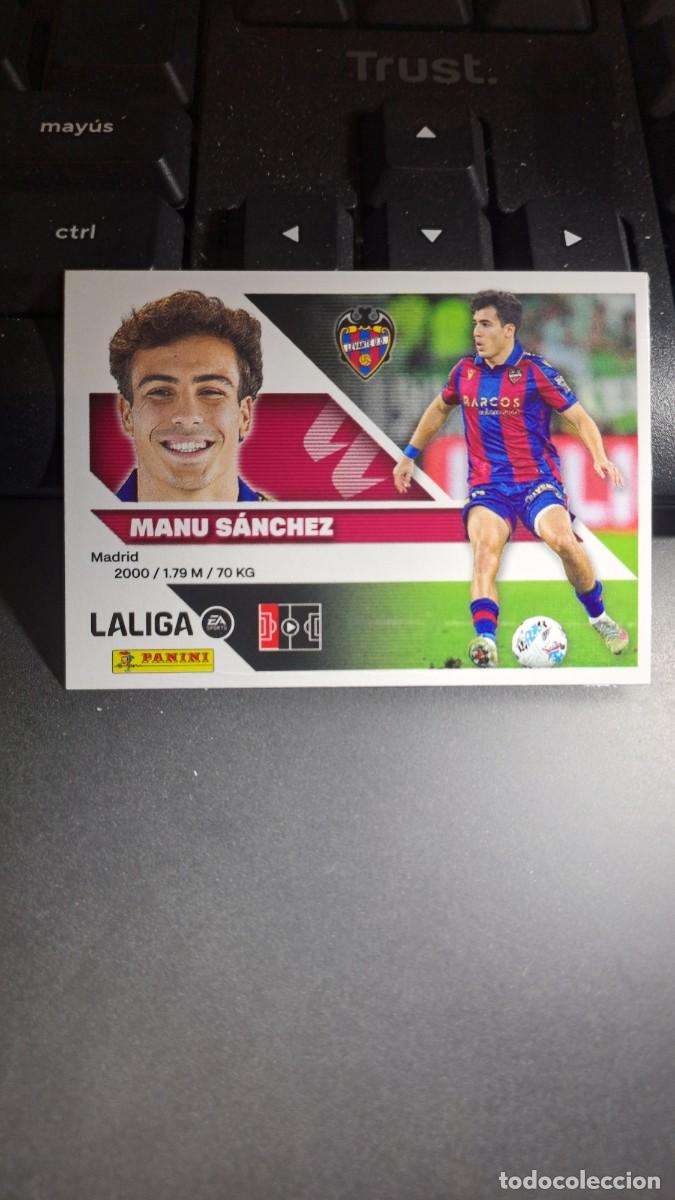 Coleccionismo cromos antiguos: CROMO MANU SANCHEZ 9 LEVANTE LIGA 2026 2027 26 27 ESTE PANINI NUNCA PEGADO