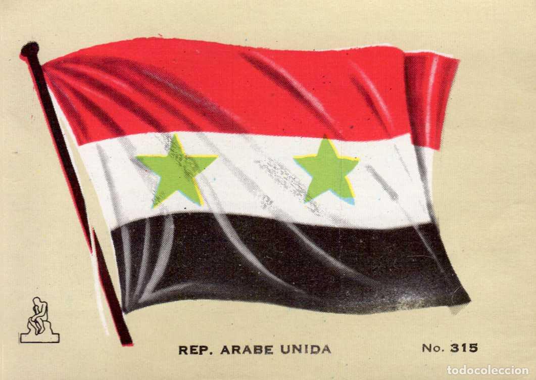 Coleccionismo cromos antiguos: N&ordm; 315 BANDERA r. arabe un. CROMO COLECCI&Oacute;N UNIVERSAL ESCUDOS, BANDERAS, MAPAS, MONEDAS. ALES, 1962