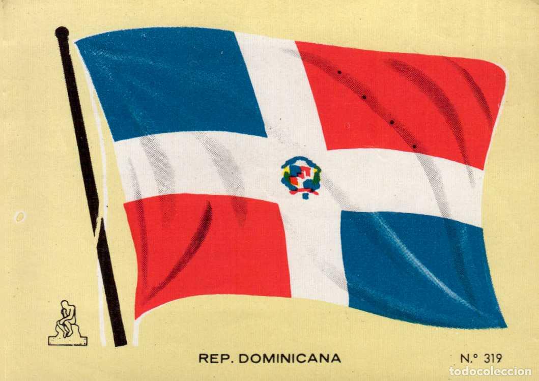 Coleccionismo cromos antiguos: N&ordm; 319 BANDERA DOMINICANA. CROMO COLECCI&Oacute;N UNIVERSAL ESCUDOS, BANDERAS, MAPAS, MONEDAS. ALES, 1962