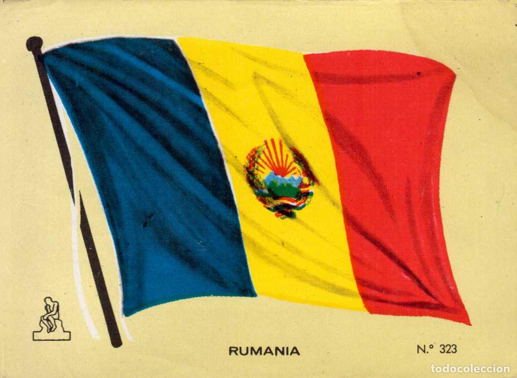 Coleccionismo cromos antiguos: N&ordm; 323 BANDERA RUMANIA. CROMO COLECCI&Oacute;N UNIVERSAL ESCUDOS, BANDERAS, MAPAS, MONEDAS. ALES, 1962