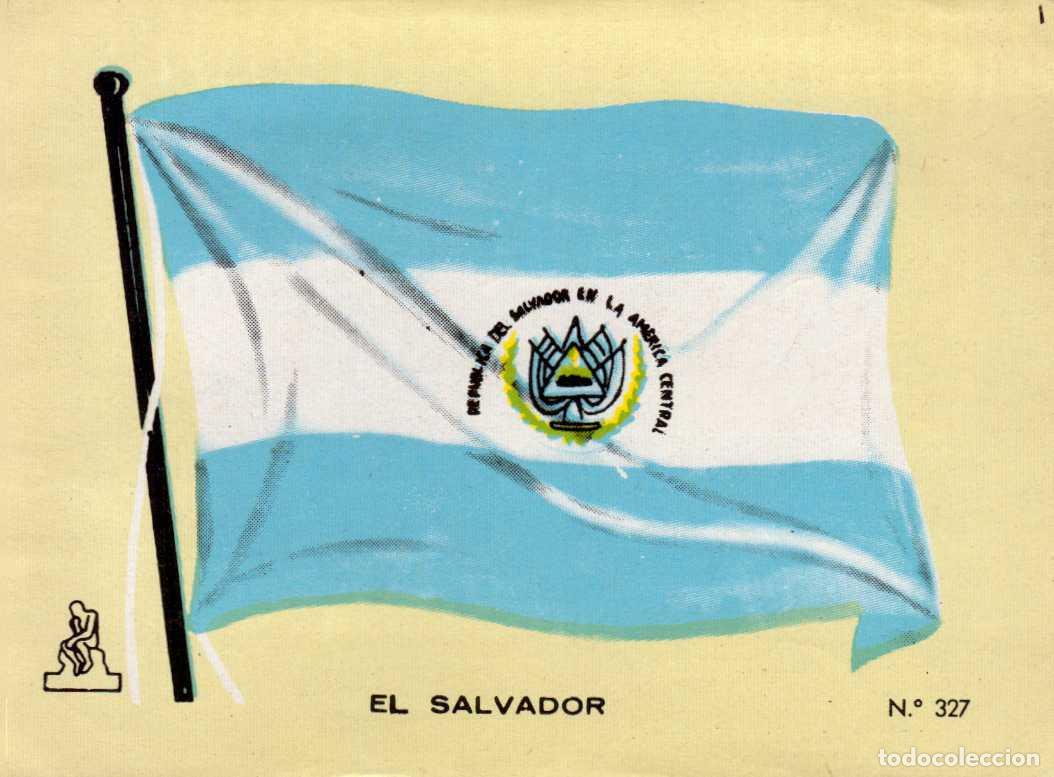 Coleccionismo cromos antiguos: N&ordm; 327 BANDERA EL SALVADOR . CROMO COLECCI&Oacute;N UNIVERSAL ESCUDOS, BANDERAS, MAPAS, MONEDAS. ALES, 1962