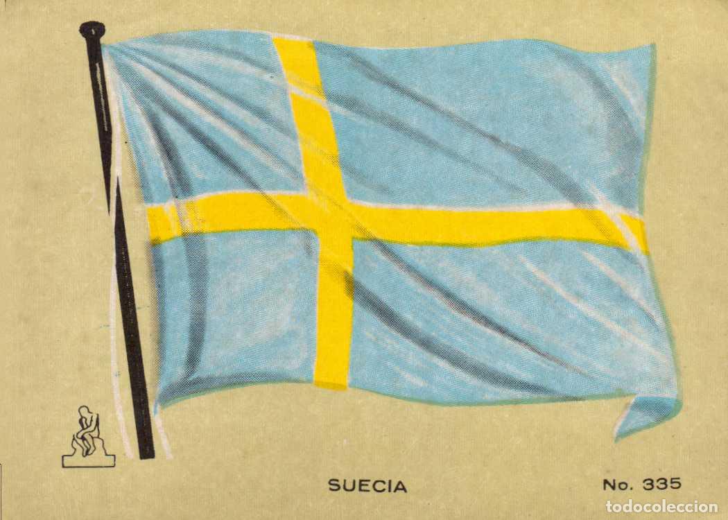 Coleccionismo cromos antiguos: N&ordm; 335 BANDERA SUECIA. CROMO COLECCI&Oacute;N UNIVERSAL ESCUDOS, BANDERAS, MAPAS, MONEDAS. ALES, 1962