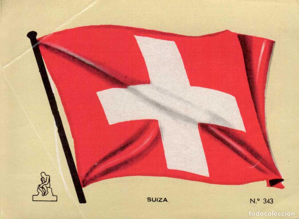 Coleccionismo cromos antiguos: N&ordm; 343 BANDERA SUIZA. CROMO COLECCI&Oacute;N UNIVERSAL ESCUDOS, BANDERAS, MAPAS, MONEDAS. ALES, 1962