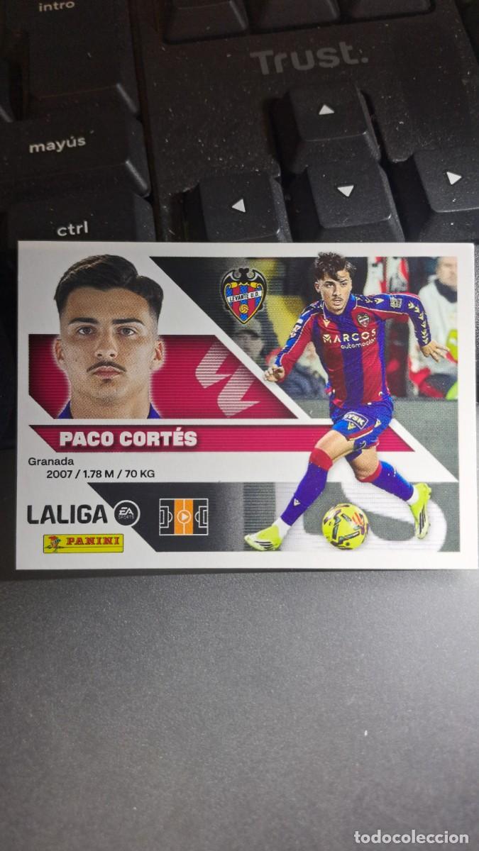 Coleccionismo cromos antiguos: CROMO PACO CORTES 14B 14 B LEVANTE LIGA 2026 2027 26 27 ESTE PANINI NUNCA PEGADO