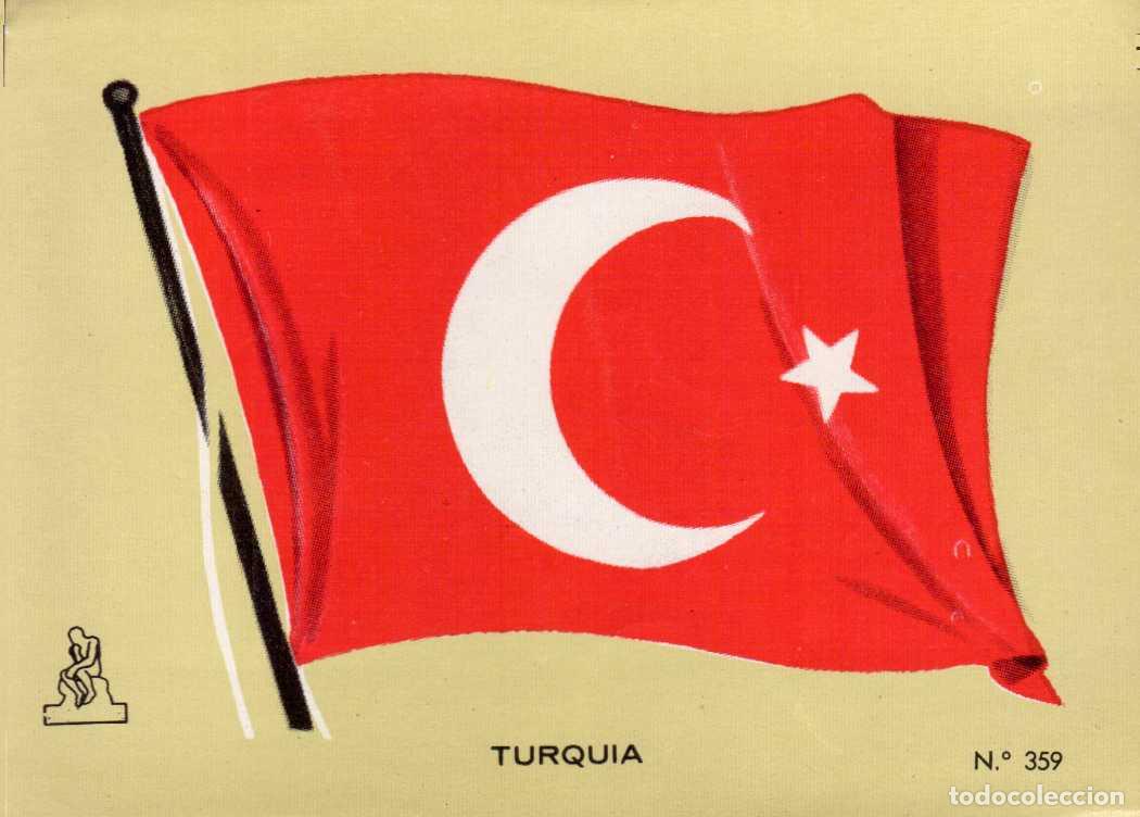 Coleccionismo cromos antiguos: N&ordm; 359 BANDERA TURQUIA CROMO COLECCI&Oacute;N UNIVERSAL ESCUDOS, BANDERAS, MAPAS, MONEDAS. ALES, 1962