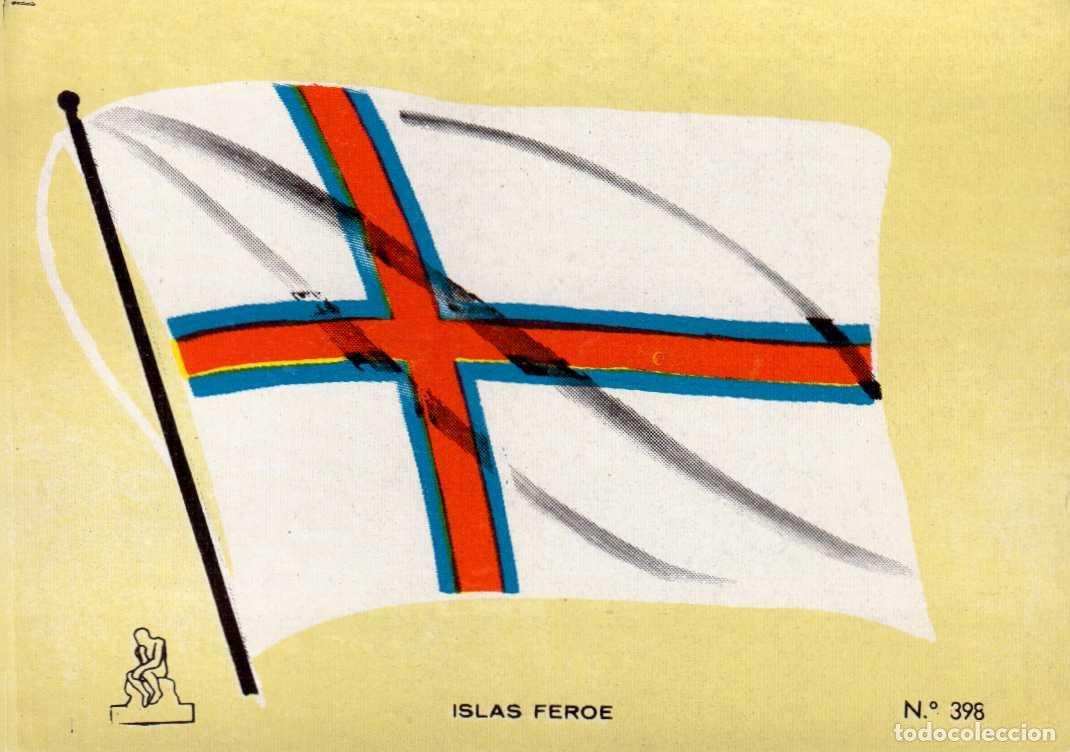 Coleccionismo cromos antiguos: N&ordm; 398 BANDERA FEROE CROMO COLECCI&Oacute;N UNIVERSAL ESCUDOS, BANDERAS, MAPAS, MONEDAS. ALES, 1962