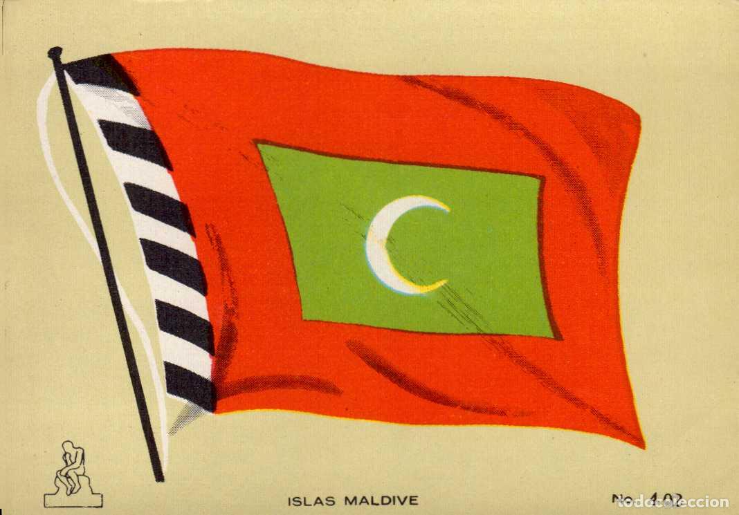 Coleccionismo cromos antiguos: N&ordm; 402 BANDERA MALDIVE CROMO COLECCI&Oacute;N UNIVERSAL ESCUDOS, BANDERAS, MAPAS, MONEDAS. ALES, 1962