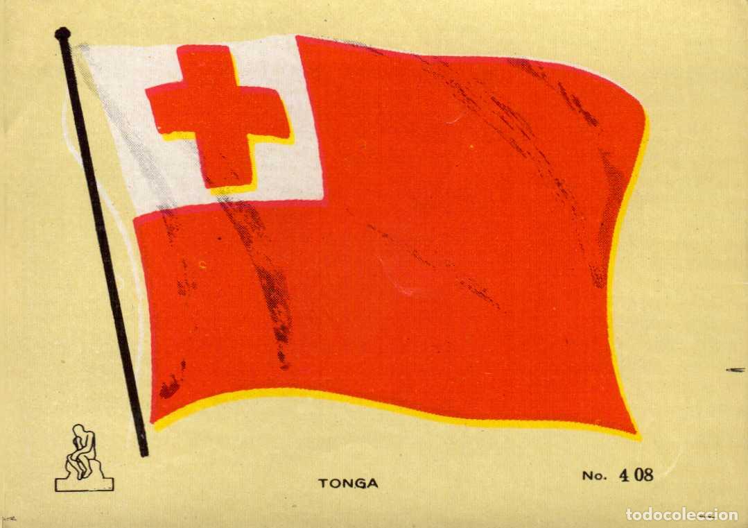 Coleccionismo cromos antiguos: N&ordm; 408 BANDERA TONGA CROMO COLECCI&Oacute;N UNIVERSAL ESCUDOS, BANDERAS, MAPAS, MONEDAS. ALES, 1962