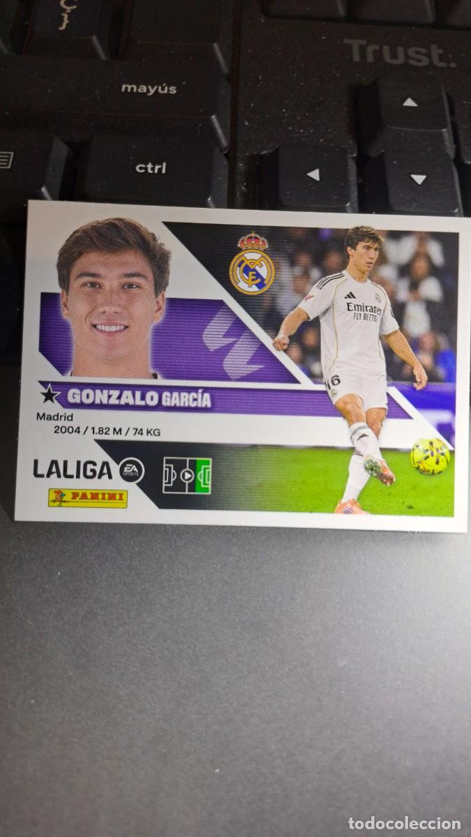 Coleccionismo cromos antiguos: CROMO GONZALO 17 REAL MADRID LIGA 2026 2027 26 27 ESTE PANINI NUNCA PEGADO