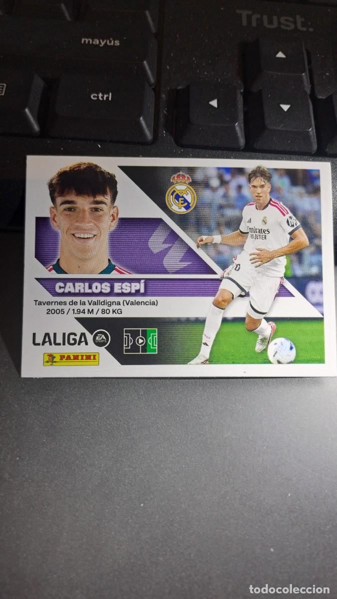 Coleccionismo cromos antiguos: CROMO CARLOS ESPI 17 BIS COLOCA REAL MADRID LIGA 2026 2027 26 27 ESTE PANINI NUNCA PEGADO