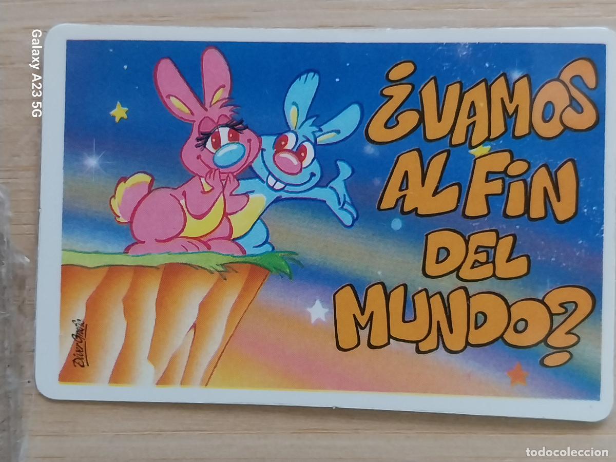 Coleccionismo cromos antiguos: BOLLYCAO PEGUITARJETAS II VAMOS AL FIN DEL MUNDO .. CROMO SIN PEGAR NUNCA PROMO PASTELITOS