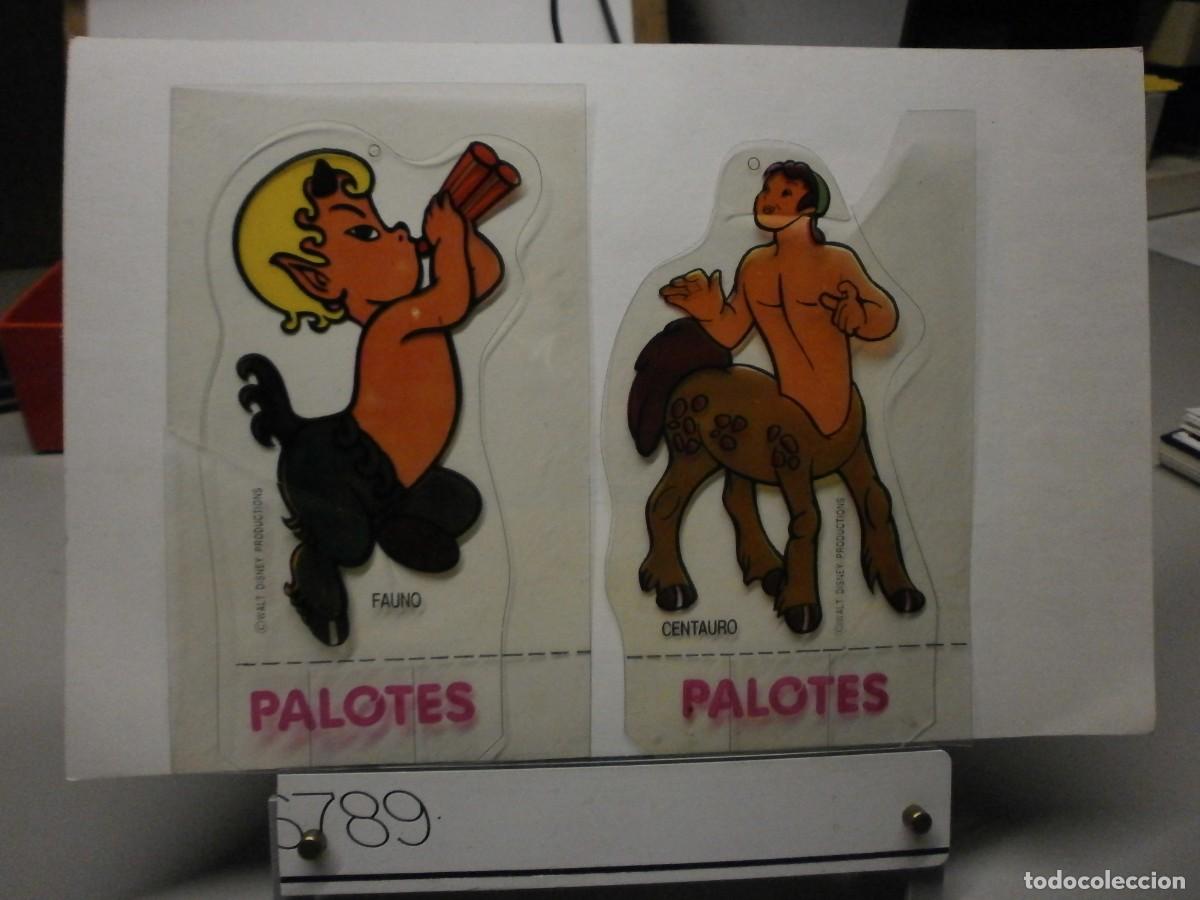 Coleccionismo cromos antiguos: 2 cromos troquelados palotes fantasia disney