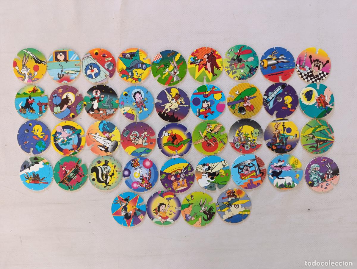 Coleccionismo cromos antiguos: LOTE 40 TAZOS FLYING FLIPPO - SERIE COMPLETA - N&ordm; 96 A 135 - SMITHS - 1995 - WARNER BROS (7C#w)