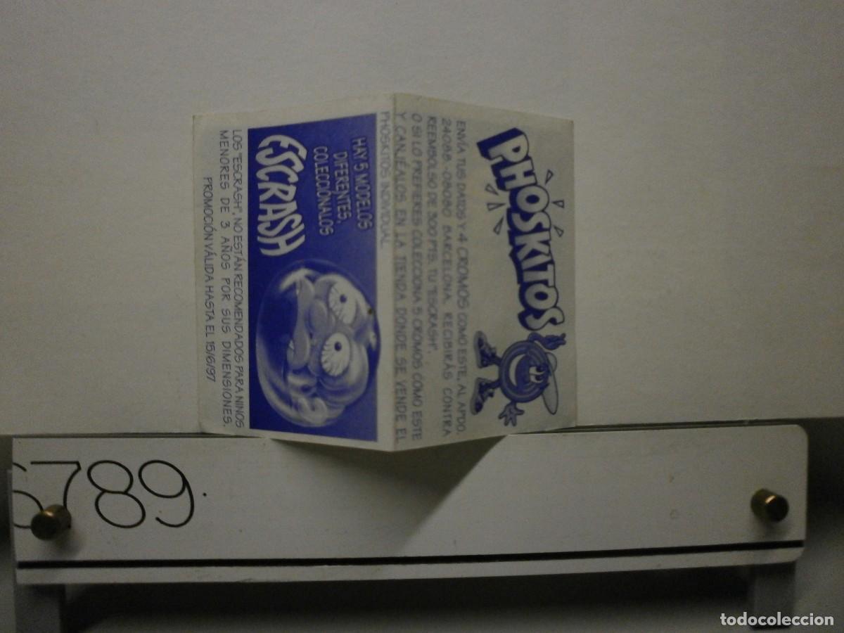 Coleccionismo cromos antiguos: cromo pegatina phoskitos escrash - Foto 2