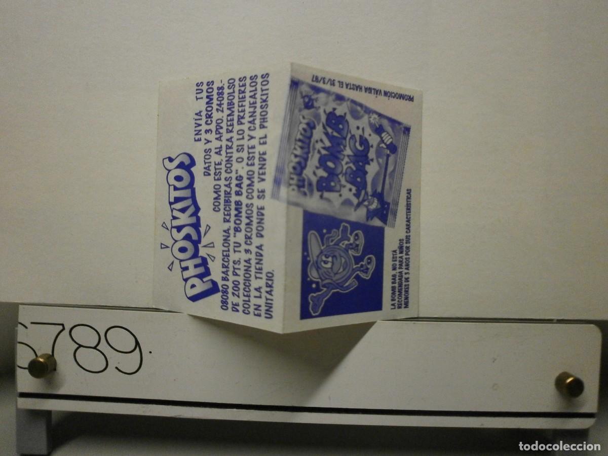 Coleccionismo cromos antiguos: cromo pegatina phoskitos bomb bag - Foto 2