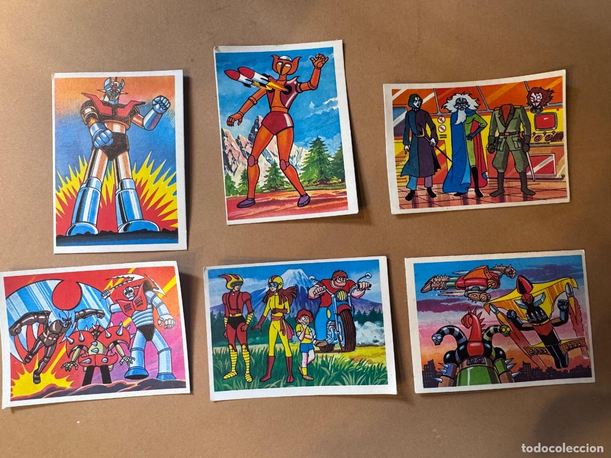 Coleccionismo cromos antiguos: MAZINGER &Aacute;LBUM FESTIVAL DEL DIBUJO ANIMADO LOTE 6 CROMOS NUNCA PEGADOS -PACOSA DOS A&Ntilde;O 1981 (G)