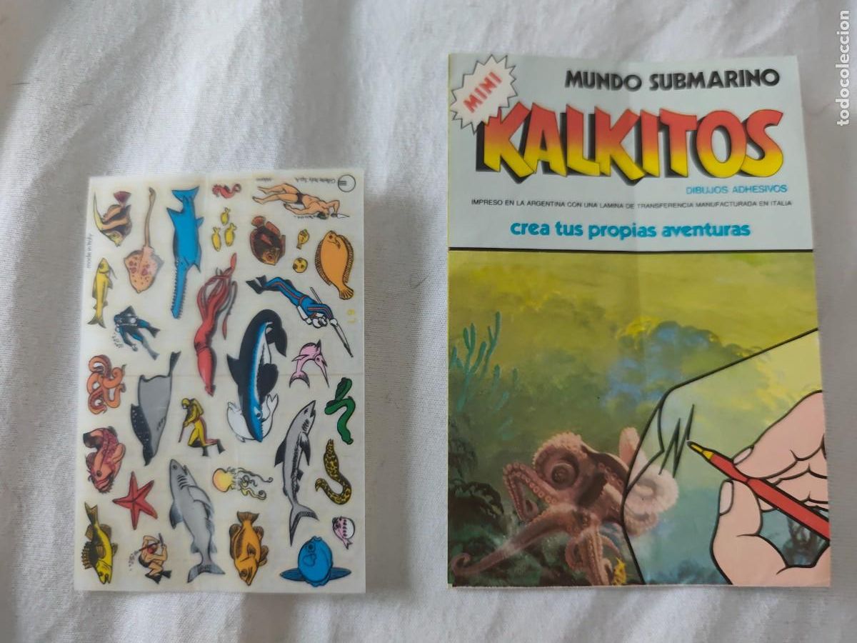 Coleccionismo cromos antiguos: Kalkitos mini. Mundo submarino. Crea tu propia historia