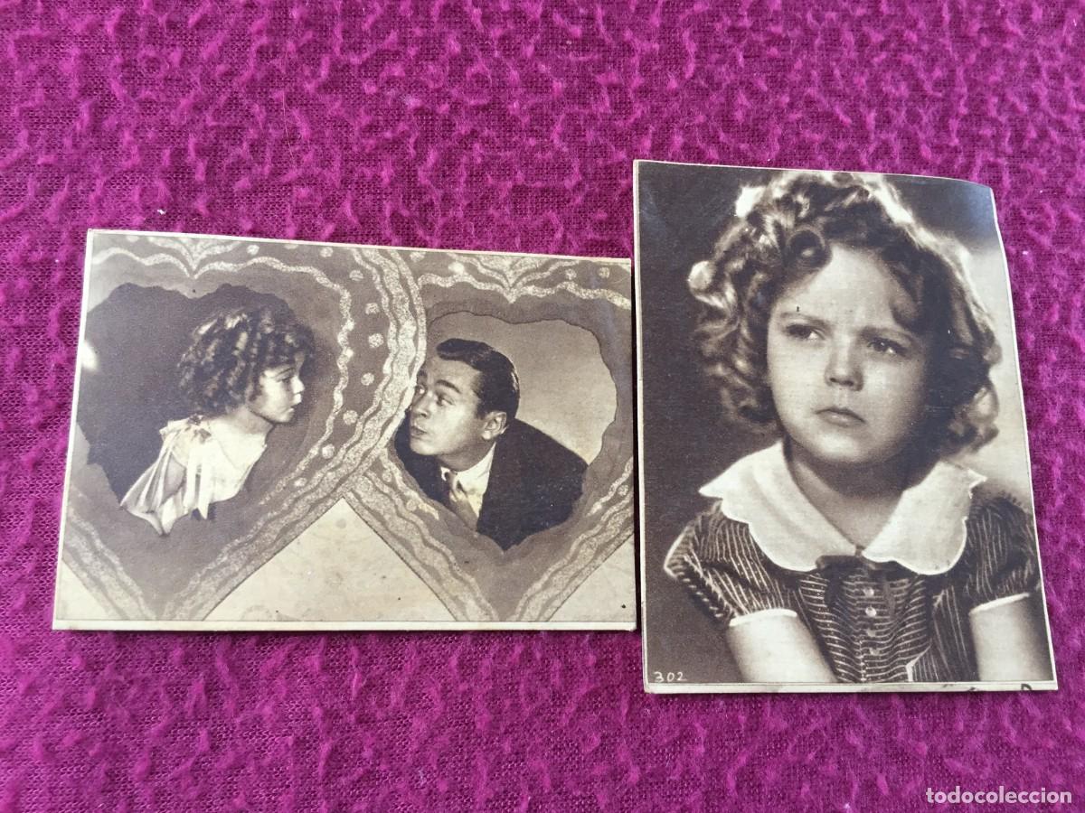 Coleccionismo cromos antiguos: 2 CROMOS DE SHIRLEY TEMPLE CON PUBLICIDAD DEL CINE ATENEO RACIONALISTA DE MISLATA VALENCIA A&Ntilde;OS 30