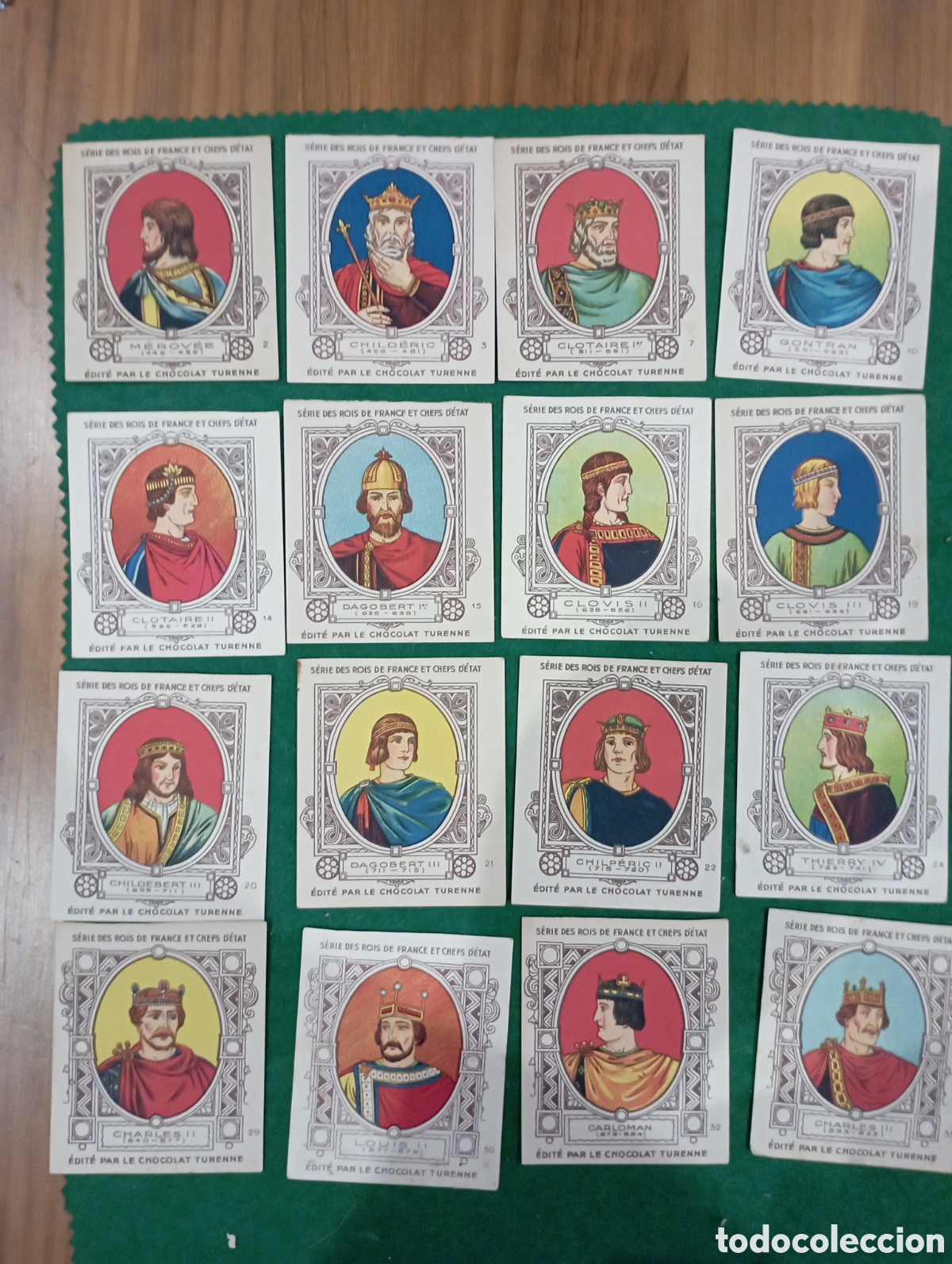 Coleccionismo cromos antiguos: Lote de 36 cromos de Reyes y jefes de estado chocolate Turenne. Principios S.XX