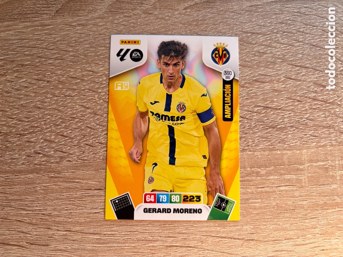 Coleccionismo cromos antiguos: 360 BIS GERARD MORENO PANINI ADRENALYN XL LALIGA EA SPORTS 2025 2026 25 26 AMPLIACI&Oacute;N VILLARREAL CF