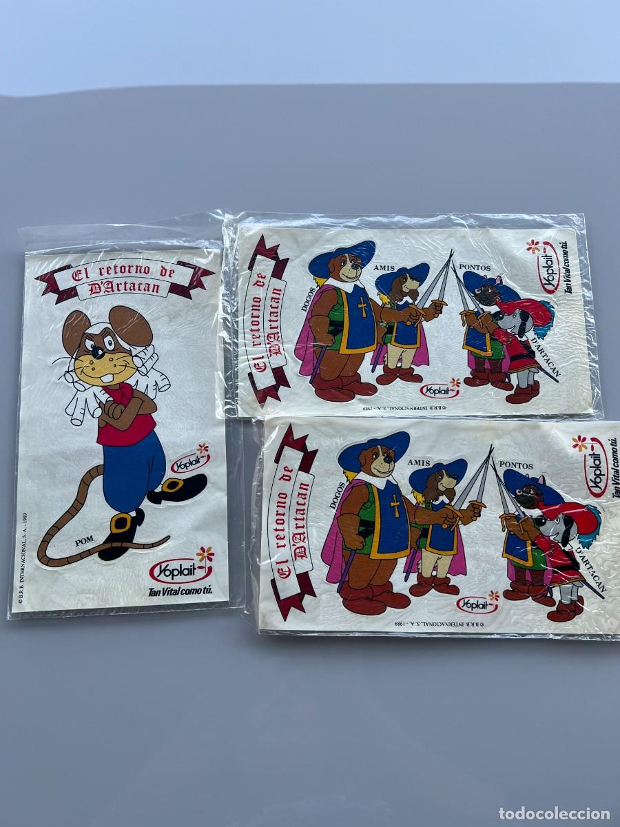Coleccionismo cromos antiguos: 3 Sobres sellados Yoplait Dartacan Pegatinas