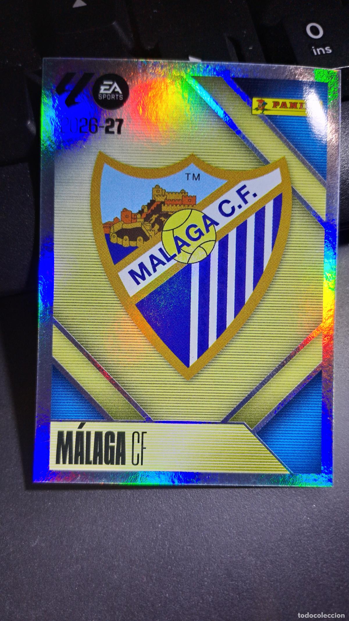 Coleccionismo cromos antiguos: CROMO ESCUDO MALAGA 1 LIGA 2026 2027 26 27 ESTE PANINI NUNCA PEGADO