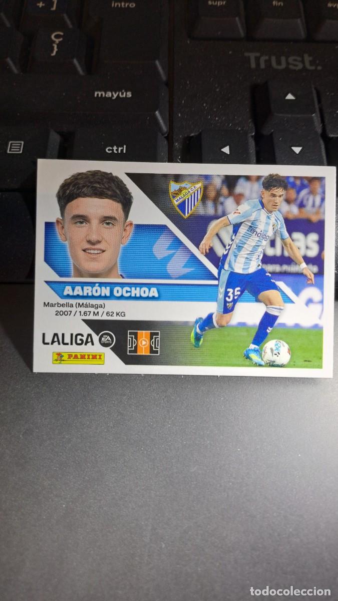 Coleccionismo cromos antiguos: CROMO AARON OCHOA 15 MALAGA LIGA 2026 2027 26 27 ESTE PANINI NUNCA PEGADO